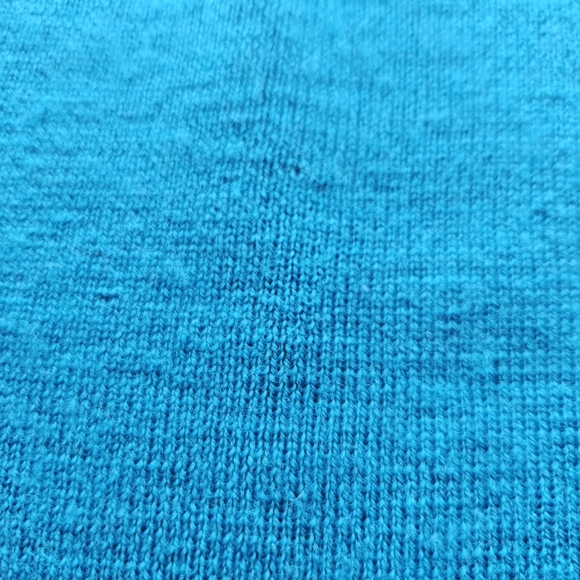 Sarah Spencer 100% Italian Merino Wool V-Neck Sweater Sz Large Blue - Picture 10 of 12